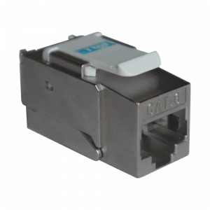 RJ45 Keystone module, category 6, STP, 90 degrees, white